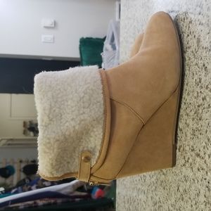 Faux shearling boots